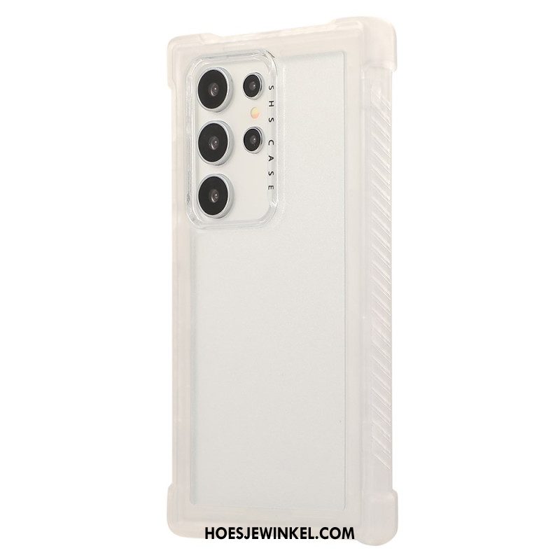 Hoesje Samsung Galaxy S25 Ultra 5g Versterkt Siliconen Frame Bescherming Hoesje
