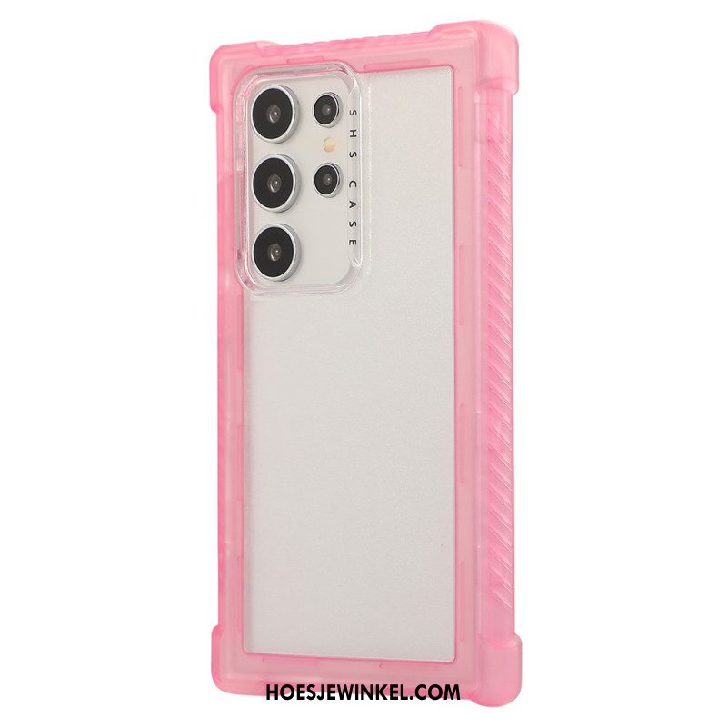 Hoesje Samsung Galaxy S25 Ultra 5g Versterkt Siliconen Frame Bescherming Hoesje