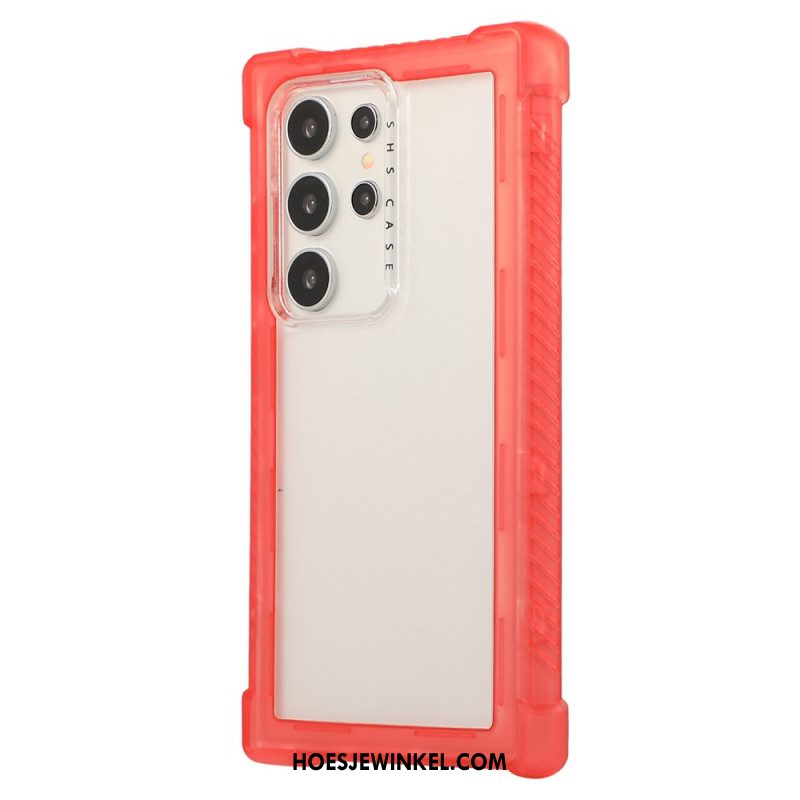 Hoesje Samsung Galaxy S25 Ultra 5g Versterkt Siliconen Frame Bescherming Hoesje