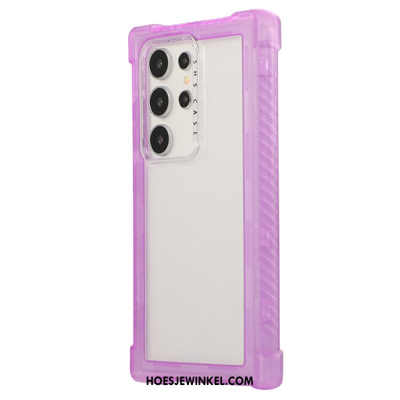 Hoesje Samsung Galaxy S25 Ultra 5g Versterkt Siliconen Frame Bescherming Hoesje