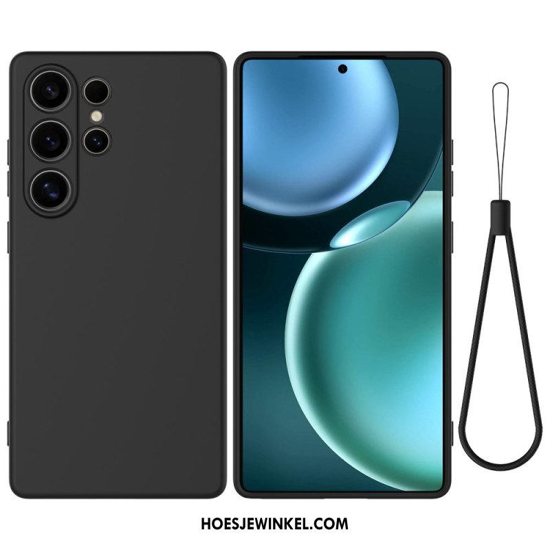 Hoesje Samsung Galaxy S25 Ultra 5g Vloeibare Siliconen Band Bescherming Hoesje