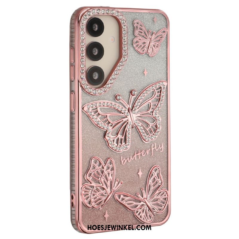 Hoesje Samsung Galaxy S26 3d-vlinders En Strass-steentjes