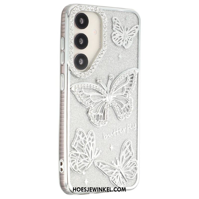 Hoesje Samsung Galaxy S26 3d-vlinders En Strass-steentjes