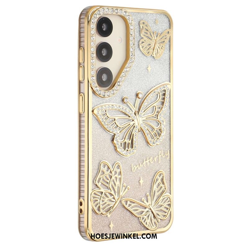 Hoesje Samsung Galaxy S26 3d-vlinders En Strass-steentjes