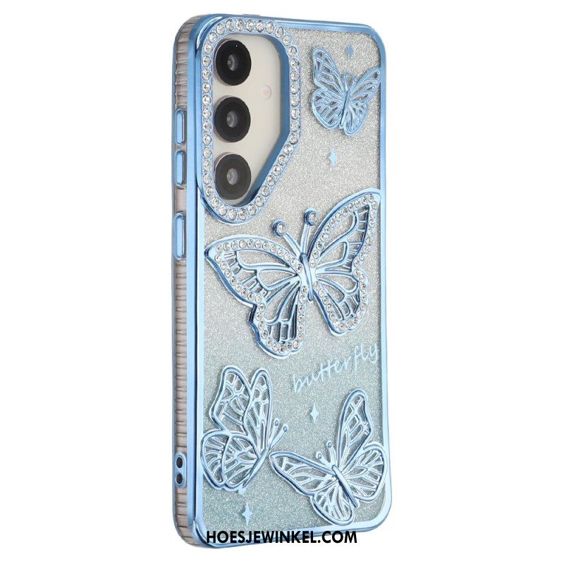 Hoesje Samsung Galaxy S26 3d-vlinders En Strass-steentjes