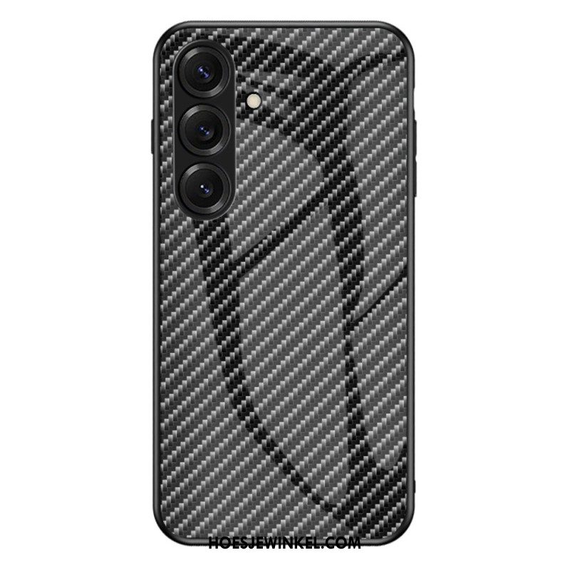 Hoesje Samsung Galaxy S26 Gehard Glas Met Koolstofvezelstructuur