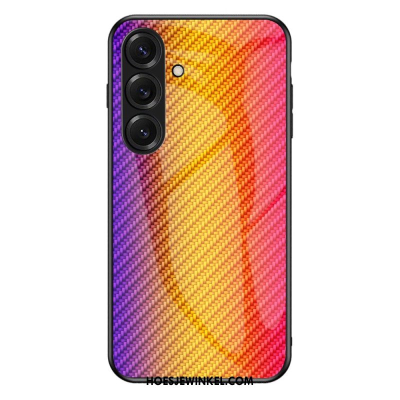 Hoesje Samsung Galaxy S26 Gehard Glas Met Koolstofvezelstructuur