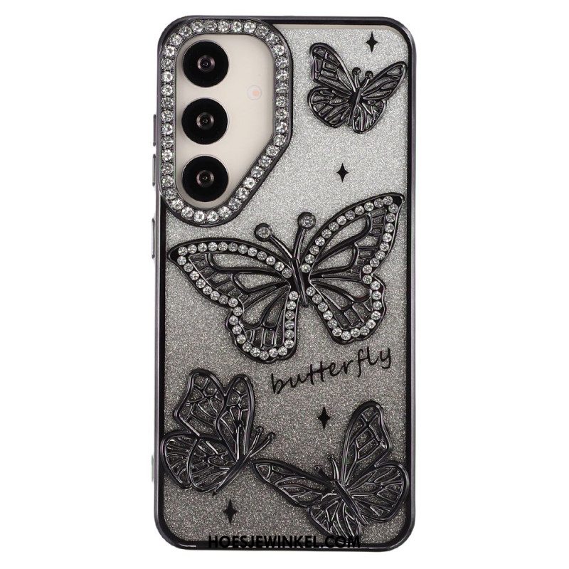 Hoesje Samsung Galaxy S26 Plus 3d-vlinders En Strass-steentjes