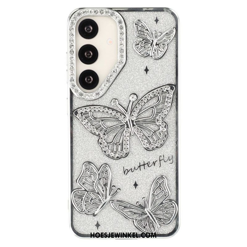 Hoesje Samsung Galaxy S26 Plus 3d-vlinders En Strass-steentjes