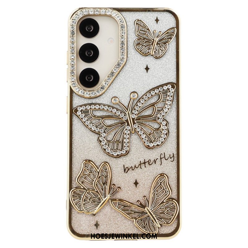 Hoesje Samsung Galaxy S26 Plus 3d-vlinders En Strass-steentjes