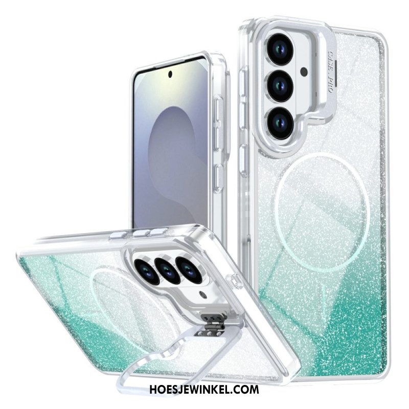 Hoesje Samsung Galaxy S26 Plus Magnetische Glitter Met Kleurverloop En Achterkant