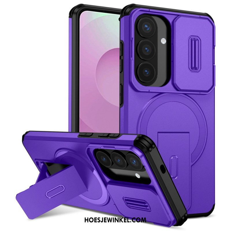 Hoesje Samsung Galaxy S26 Schuifbare Magnetische Standaard En Cameracover Bescherming Hoesje