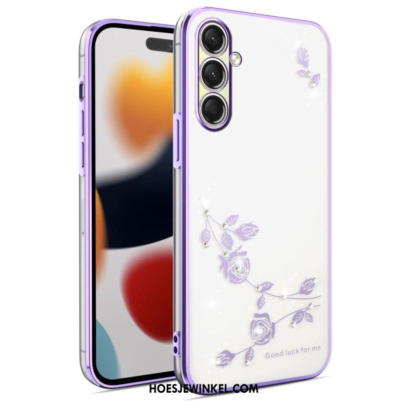 Hoesje Samsung Galaxy S26 Strass-steentjes En Bloemen Kadem Bescherming Hoesje