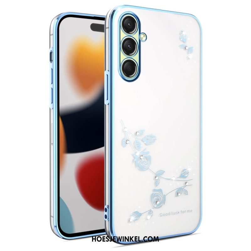 Hoesje Samsung Galaxy S26 Strass-steentjes En Bloemen Kadem Bescherming Hoesje