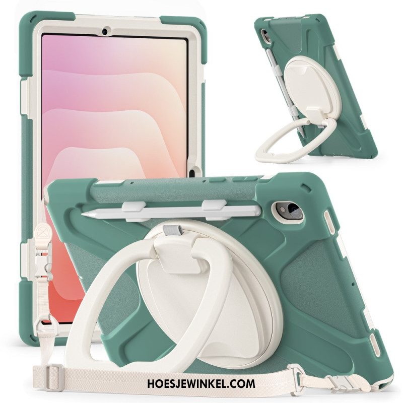 Hoesje Samsung Galaxy Tab S11 Drievoudige Bescherming Met Schouderband En Ringhouder Bescherming Hoesje