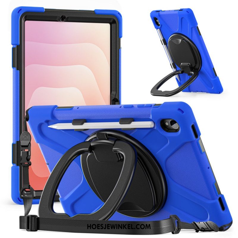 Hoesje Samsung Galaxy Tab S11 Drievoudige Bescherming Met Schouderband En Ringhouder Bescherming Hoesje