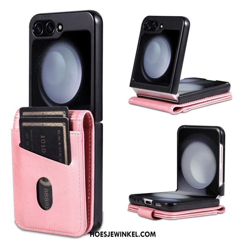 Hoesje Samsung Galaxy Z Flip 7 Fe Azns Kunstleren Kaarthouder Bescherming Hoesje