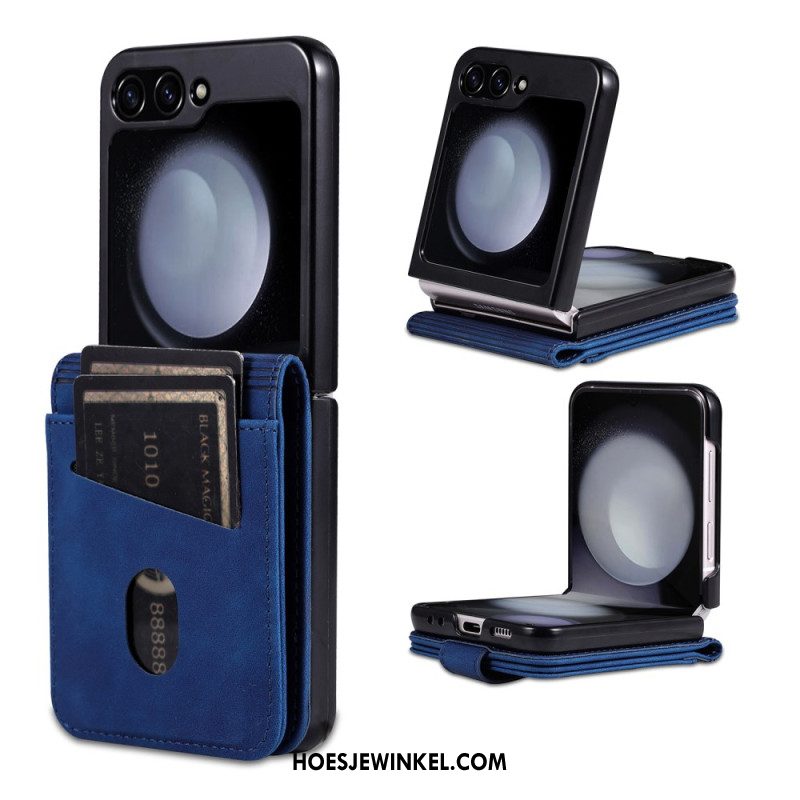 Hoesje Samsung Galaxy Z Flip 7 Fe Azns Kunstleren Kaarthouder Bescherming Hoesje