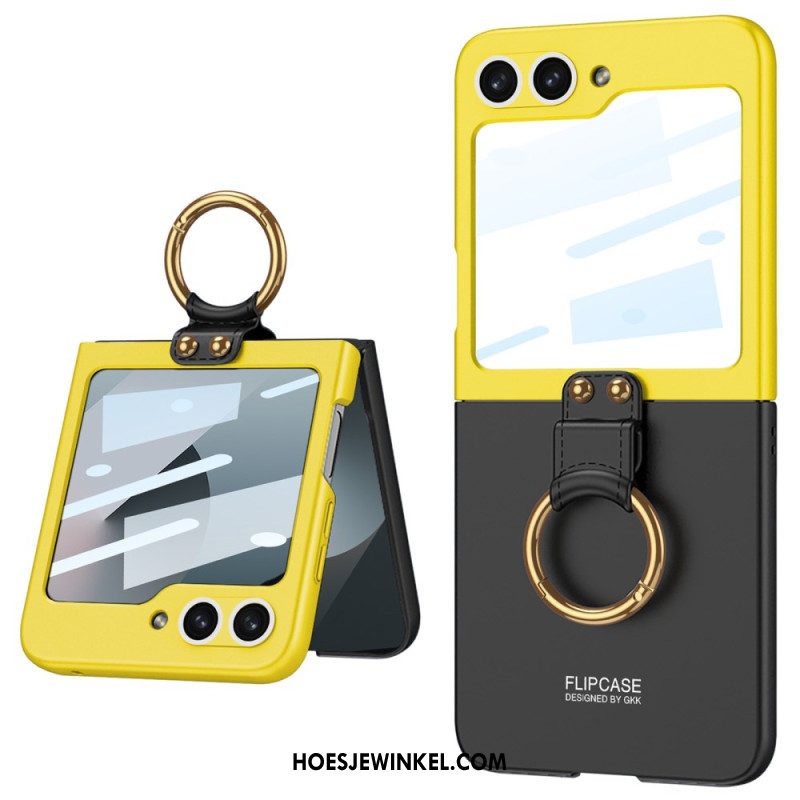 Hoesje Samsung Galaxy Z Flip 7 Fe Beschermer Voor Magnetisch Scharnier En Tweekleurige Standaard