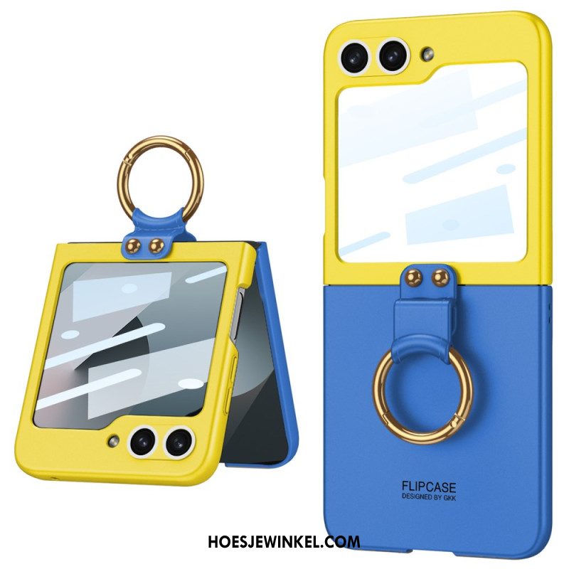 Hoesje Samsung Galaxy Z Flip 7 Fe Beschermer Voor Magnetisch Scharnier En Tweekleurige Standaard