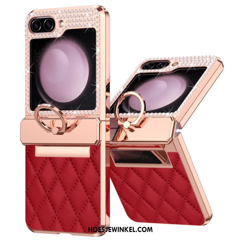 Hoesje Samsung Galaxy Z Flip 7 Fe Decoratie Met Strass-steentjes Bescherming Hoesje