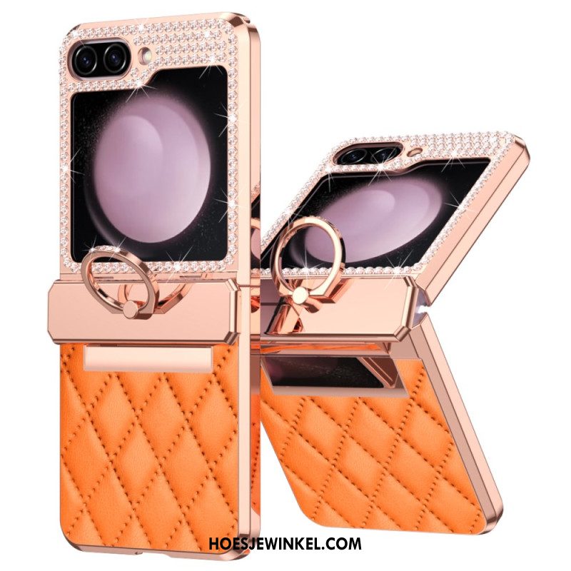 Hoesje Samsung Galaxy Z Flip 7 Fe Decoratie Met Strass-steentjes Bescherming Hoesje