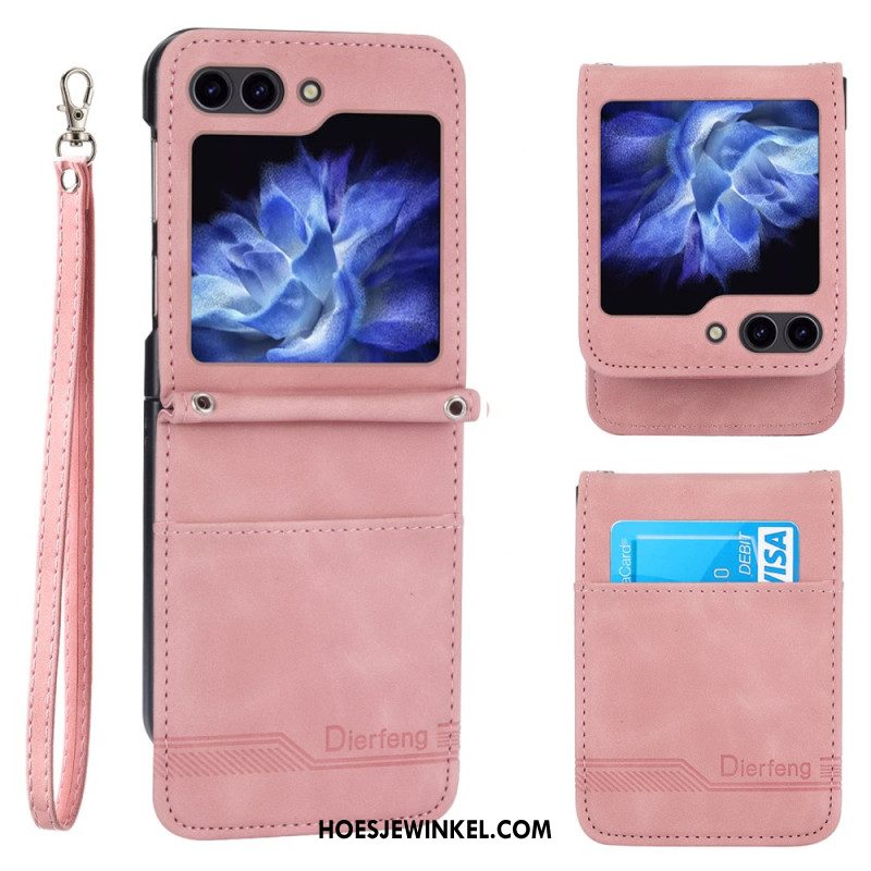 Hoesje Samsung Galaxy Z Flip 7 Fe Dierfeng Kaarthouder Bescherming Hoesje