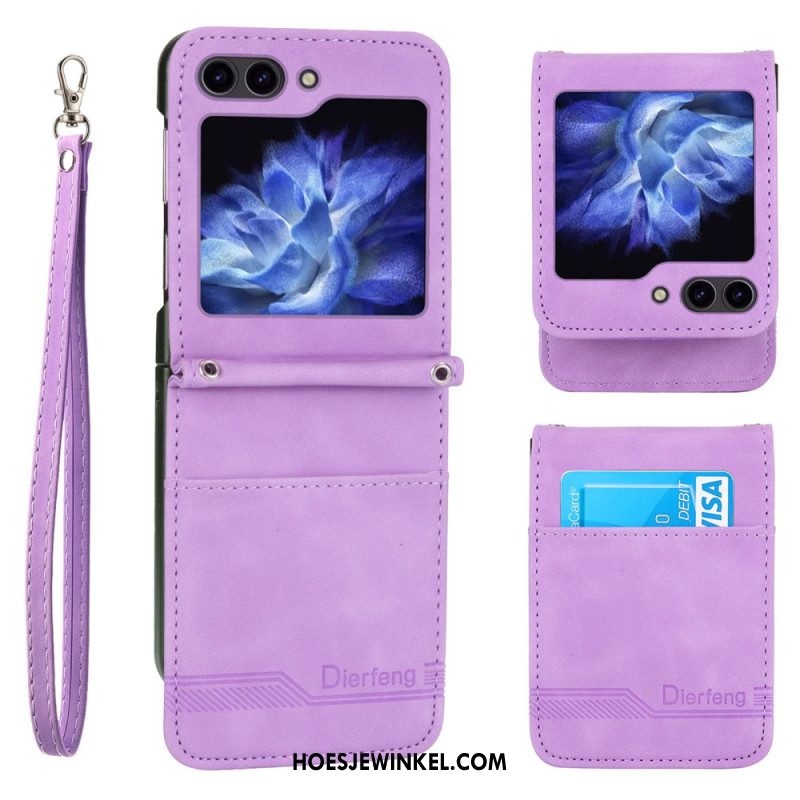 Hoesje Samsung Galaxy Z Flip 7 Fe Dierfeng Kaarthouder Bescherming Hoesje