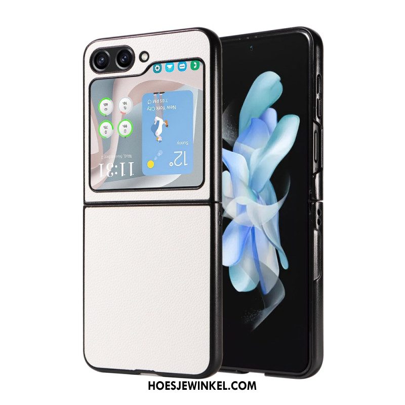 Hoesje Samsung Galaxy Z Flip 7 Fe Discrete Leren Stijl Bescherming Hoesje