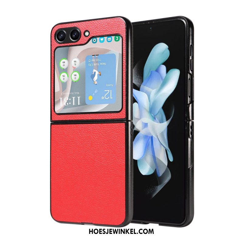 Hoesje Samsung Galaxy Z Flip 7 Fe Discrete Leren Stijl Bescherming Hoesje