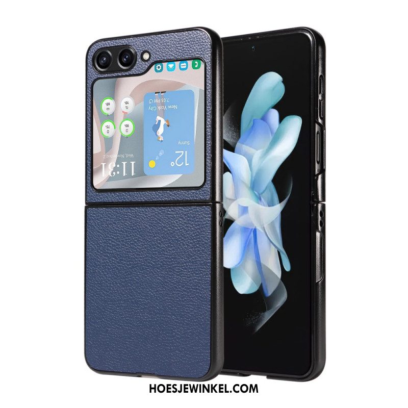 Hoesje Samsung Galaxy Z Flip 7 Fe Discrete Leren Stijl Bescherming Hoesje