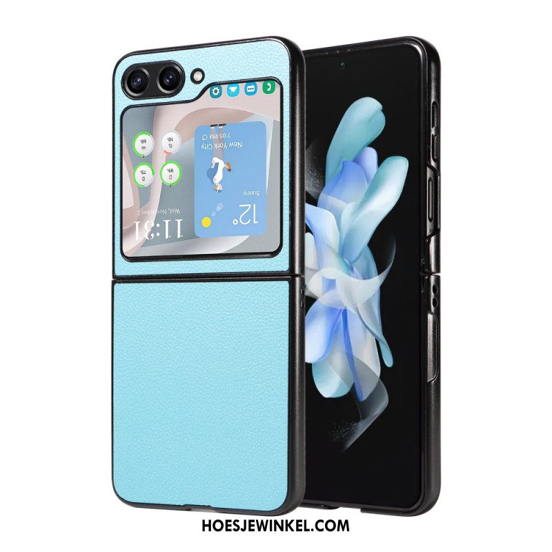 Hoesje Samsung Galaxy Z Flip 7 Fe Discrete Leren Stijl Bescherming Hoesje