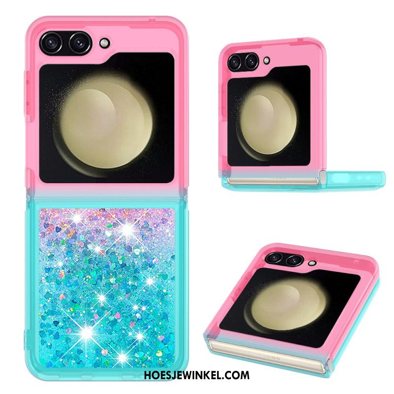Hoesje Samsung Galaxy Z Flip 7 Fe Glitter Met Kleurverloop