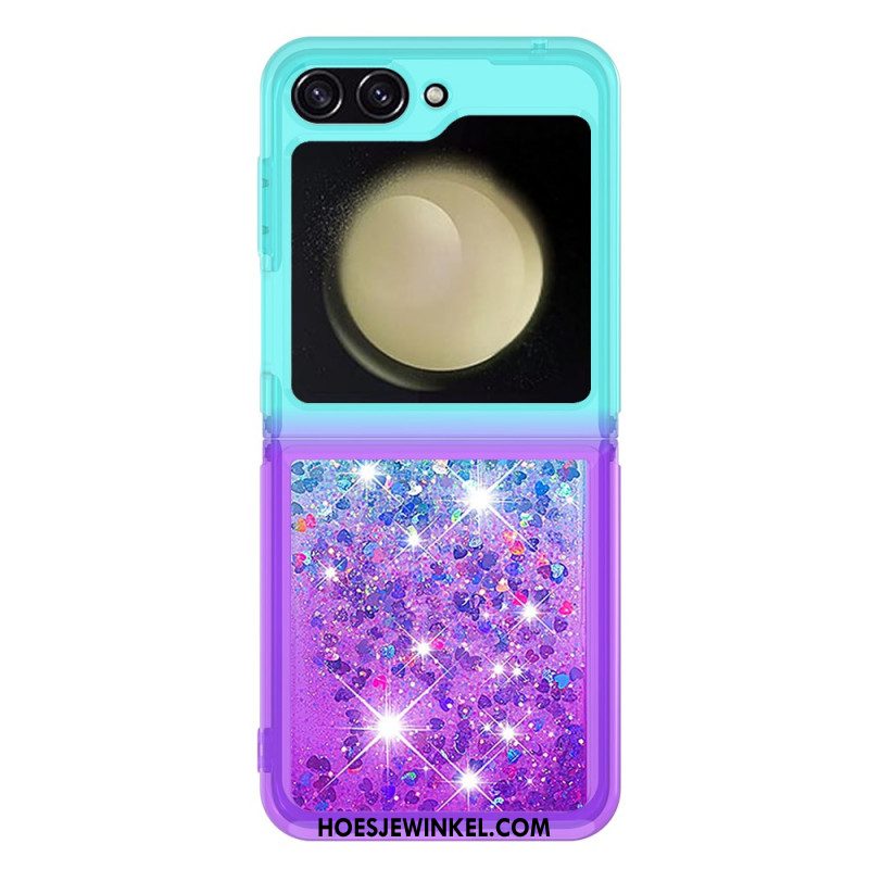 Hoesje Samsung Galaxy Z Flip 7 Fe Glitter Met Kleurverloop