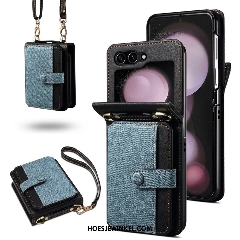 Hoesje Samsung Galaxy Z Flip 7 Fe Kaarthouder En Draagkoord