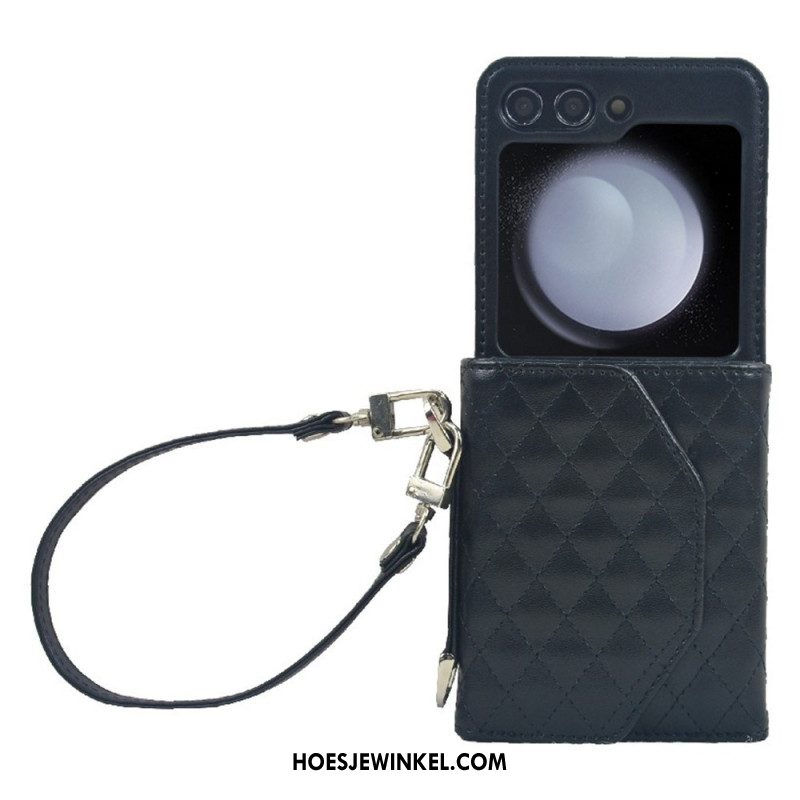 Hoesje Samsung Galaxy Z Flip 7 Fe Kaarthouder En Riem