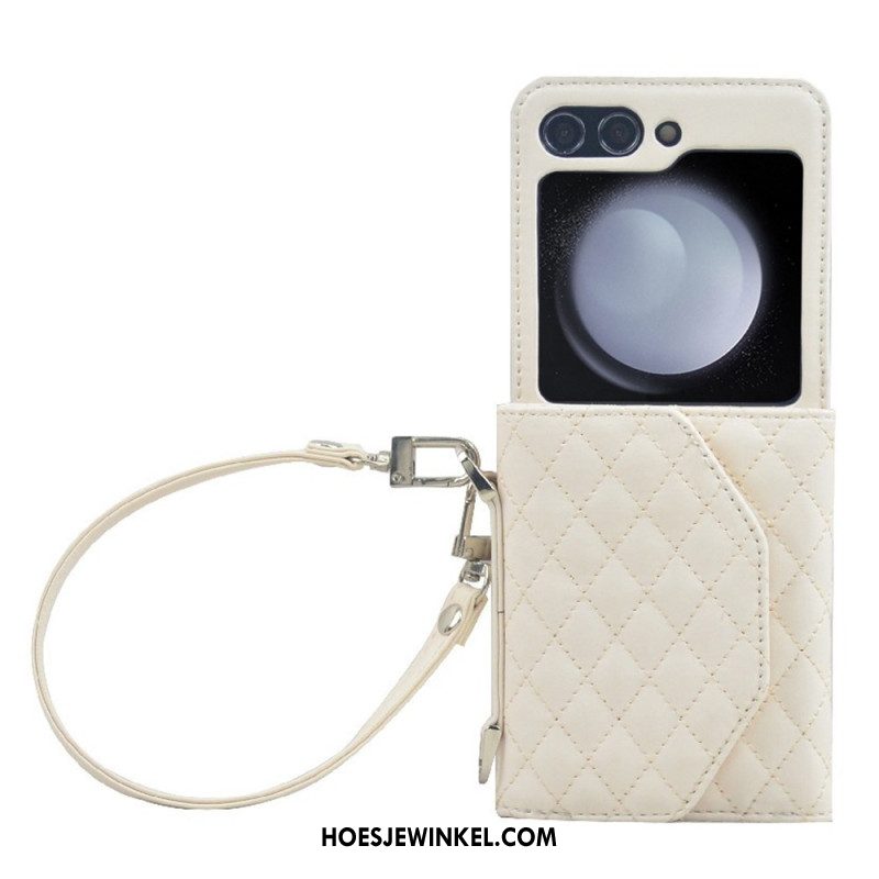 Hoesje Samsung Galaxy Z Flip 7 Fe Kaarthouder En Riem