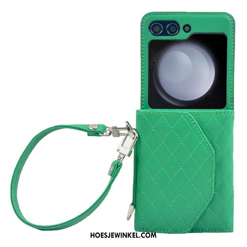 Hoesje Samsung Galaxy Z Flip 7 Fe Kaarthouder En Riem