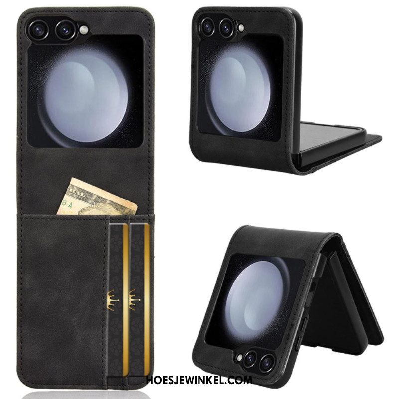 Hoesje Samsung Galaxy Z Flip 7 Fe Kaarthouder In Leren Stijl Bescherming Hoesje