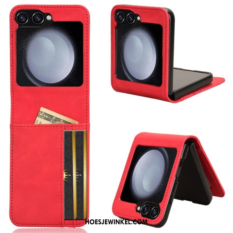 Hoesje Samsung Galaxy Z Flip 7 Fe Kaarthouder In Leren Stijl Bescherming Hoesje
