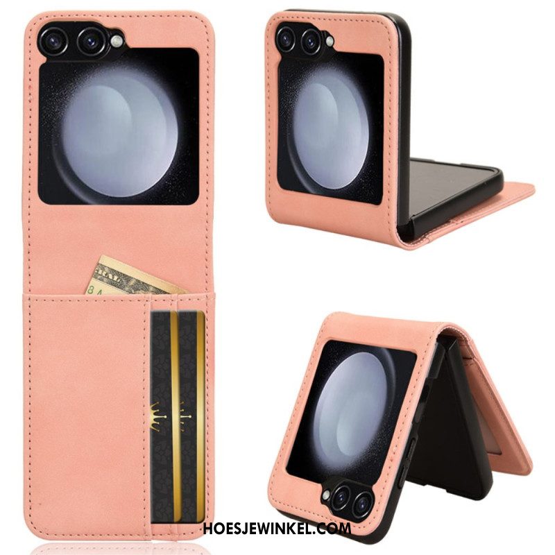Hoesje Samsung Galaxy Z Flip 7 Fe Kaarthouder In Leren Stijl Bescherming Hoesje