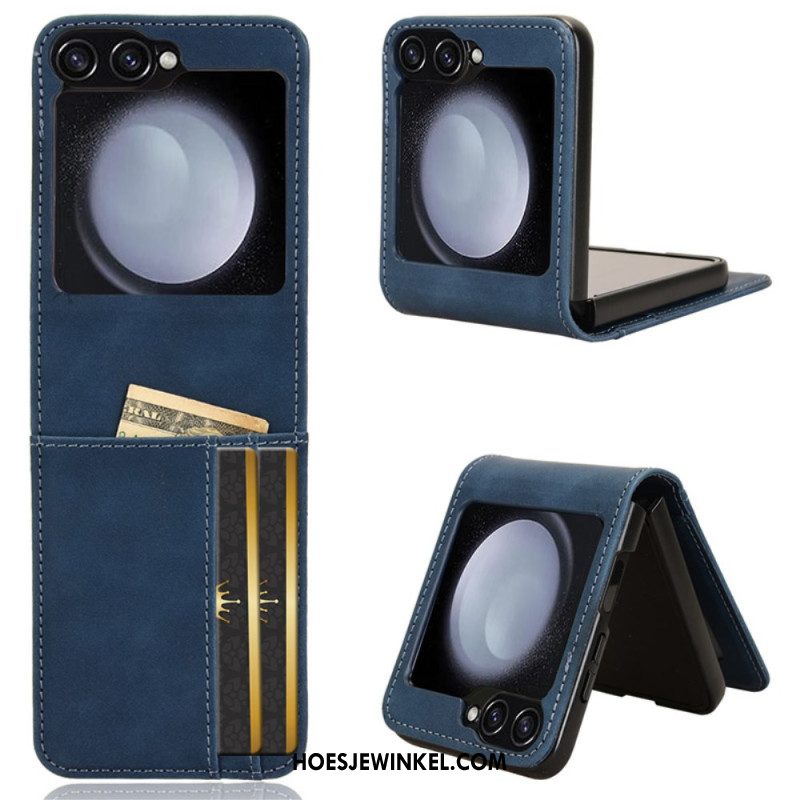 Hoesje Samsung Galaxy Z Flip 7 Fe Kaarthouder In Leren Stijl Bescherming Hoesje