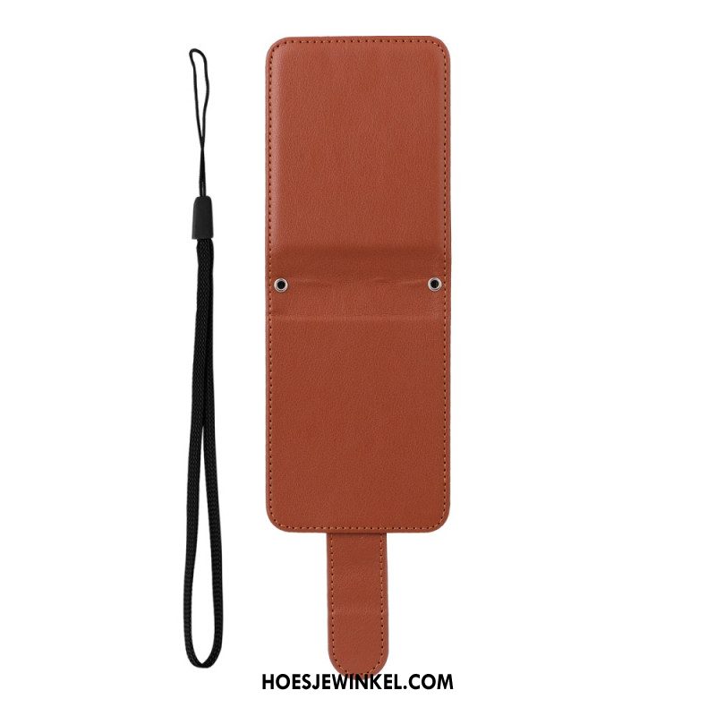 Hoesje Samsung Galaxy Z Flip 7 Fe Kaarthouder Met Leerlook