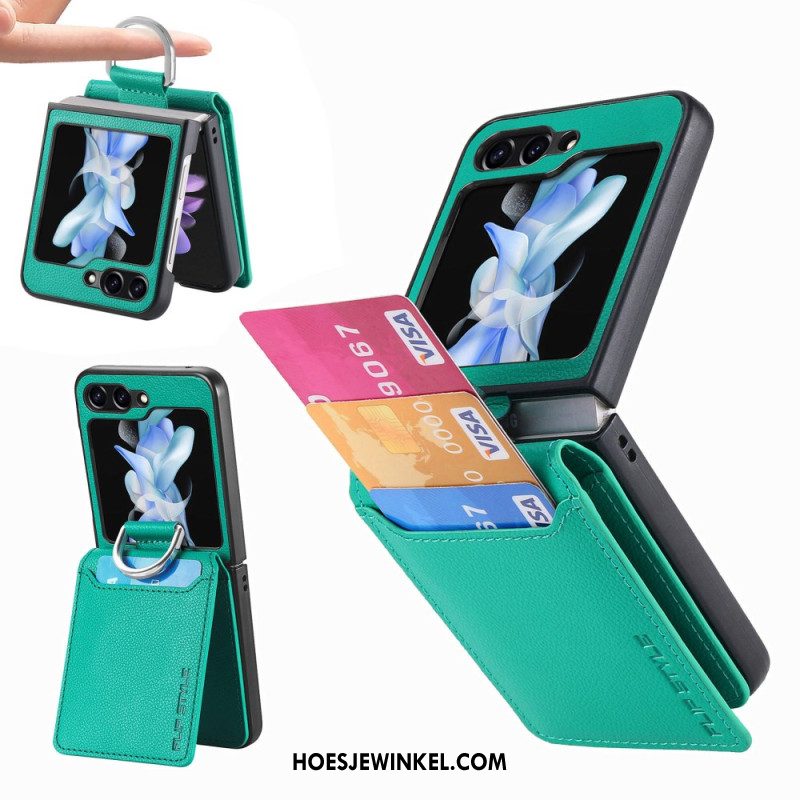 Hoesje Samsung Galaxy Z Flip 7 Fe Kaarthouder Met Standaard En Ring