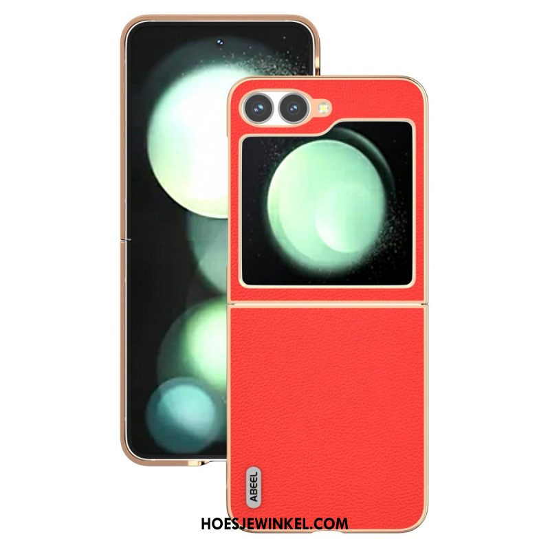 Hoesje Samsung Galaxy Z Flip 7 Fe Klassiek Abeel-leer