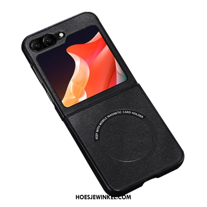 Hoesje Samsung Galaxy Z Flip 7 Fe Leerlook Magsafe-compatibel