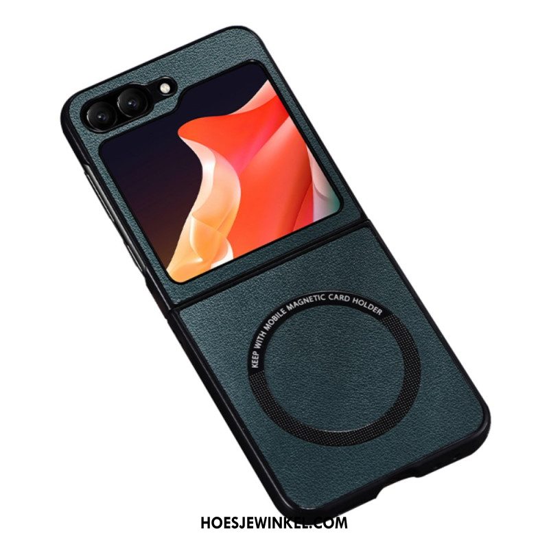 Hoesje Samsung Galaxy Z Flip 7 Fe Leerlook Magsafe-compatibel
