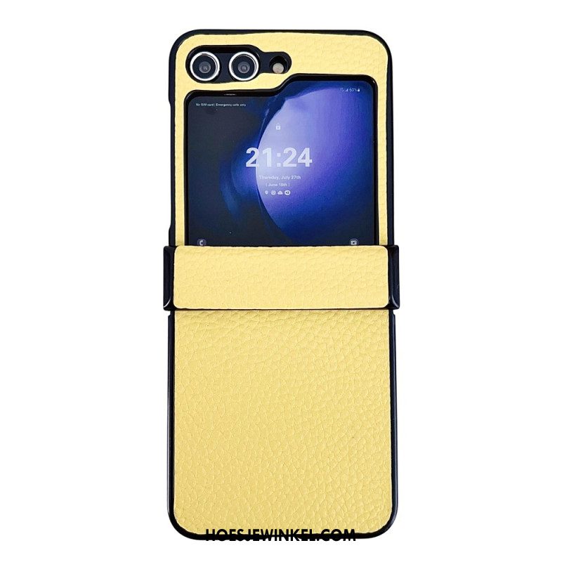 Hoesje Samsung Galaxy Z Flip 7 Fe Lychee-patroon Bescherming Hoesje