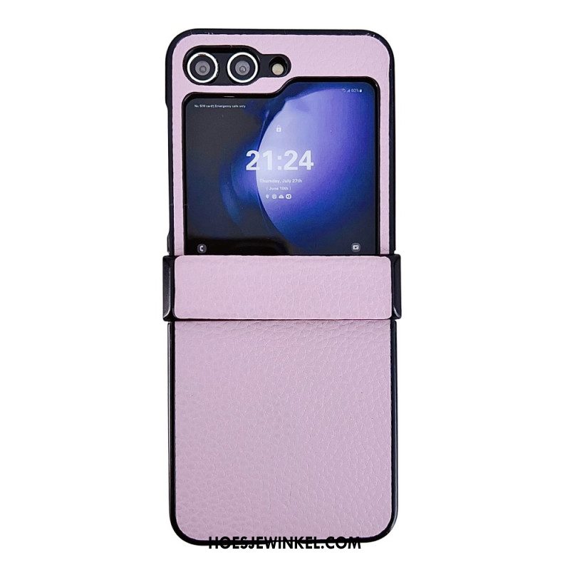 Hoesje Samsung Galaxy Z Flip 7 Fe Lychee-patroon Bescherming Hoesje