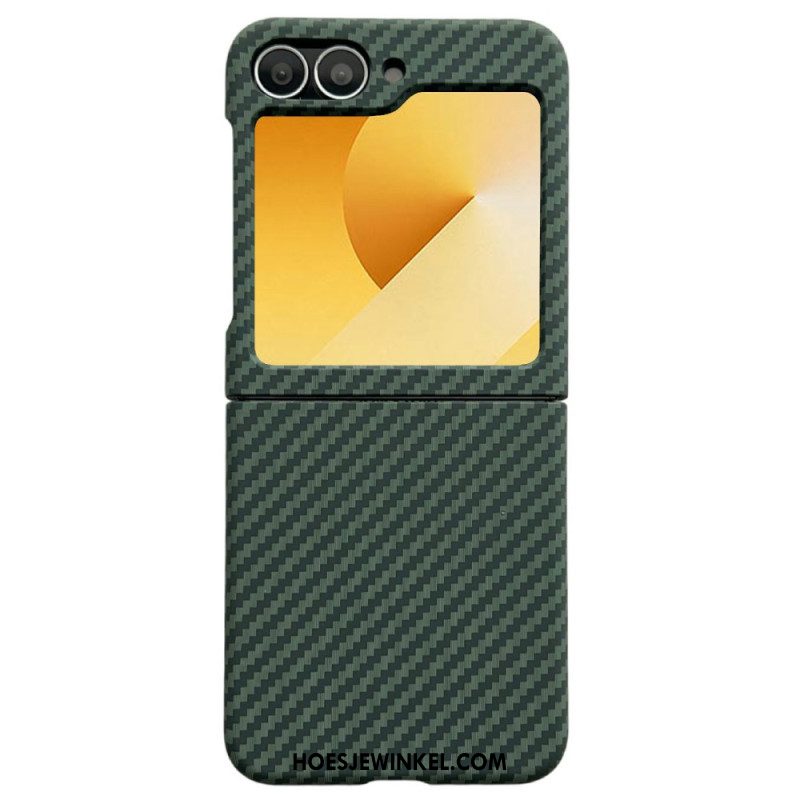 Hoesje Samsung Galaxy Z Flip 7 Fe Magnetische Koolstofvezeltextuur Bescherming Hoesje